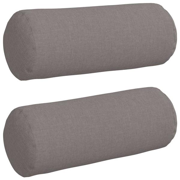 Grote foto vidaxl bolster kussens 2 stuks taupe 15 x 40 cm stof huis en inrichting woningdecoratie