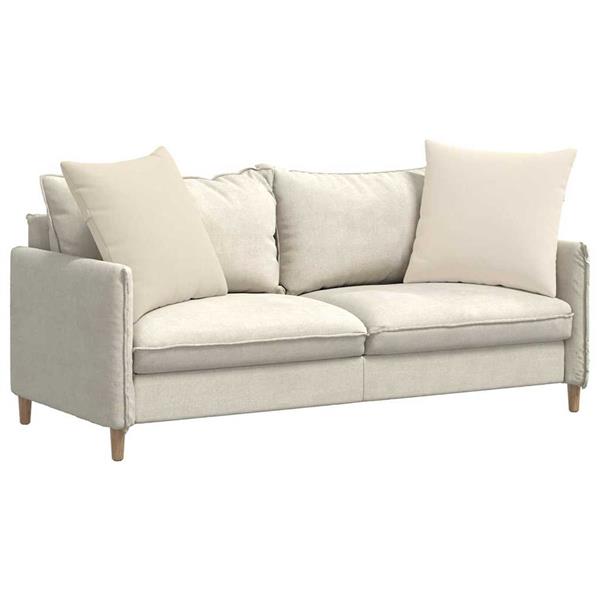 Grote foto vidaxl sofa kussens 2 stuks beige 80 x 80 cm stof huis en inrichting woningdecoratie