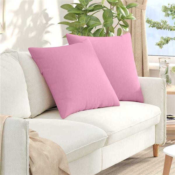 Grote foto vidaxl sofa kussens 2 stuks roze 80 x 80 cm stof huis en inrichting woningdecoratie