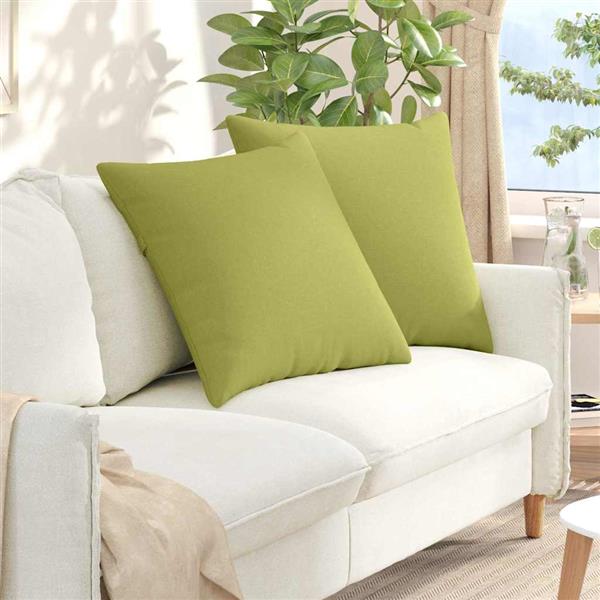 Grote foto vidaxl sofa kussens 2 stuks lichtgroen 80 x 80 cm stof huis en inrichting woningdecoratie