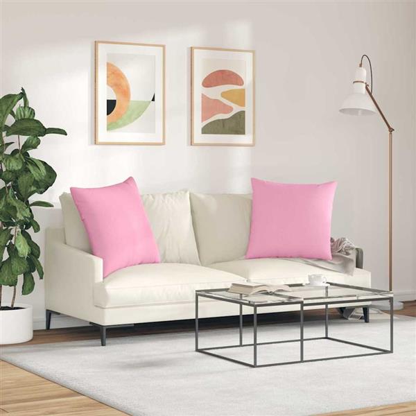 Grote foto vidaxl sofa kussens 2 stuks roze 60 x 60 cm stof huis en inrichting woningdecoratie