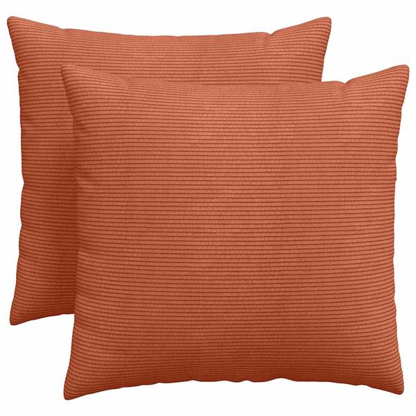 Grote foto vidaxl sofa kussens 2 stuks rood oranje 50 x 50 cm cordstof huis en inrichting woningdecoratie
