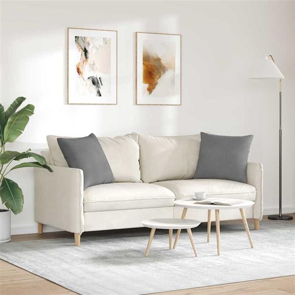 Grote foto vidaxl sofa kussens 2 stuks donkergrijs 50 x 50 cm stof huis en inrichting woningdecoratie