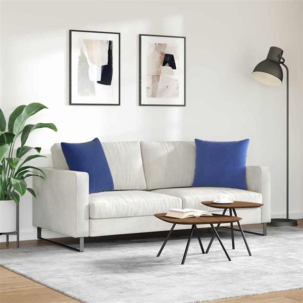 Grote foto vidaxl sofa kussens 2 stuks politieblauw 50 x 50 cm cordstof huis en inrichting woningdecoratie