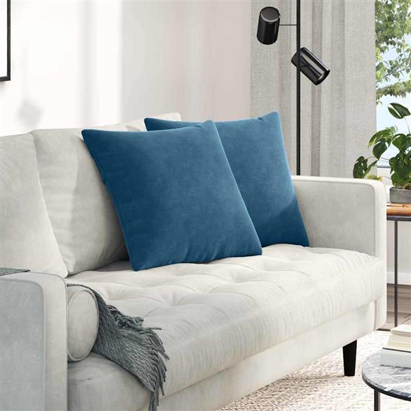 Grote foto vidaxl sofa kussens 2 stuks blauw 50 x 50 cm cordstof huis en inrichting woningdecoratie