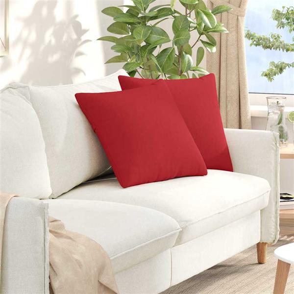 Grote foto vidaxl sofa kussens 2 stuks rood 50 x 50 cm stof huis en inrichting woningdecoratie