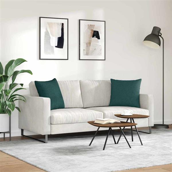 Grote foto vidaxl sofa kussens 2 stuks donkergroen 50 x 50 cm stof huis en inrichting woningdecoratie