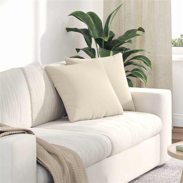 Grote foto vidaxl sofa kussens 2 stuks beige 45 x 45 cm stof huis en inrichting woningdecoratie