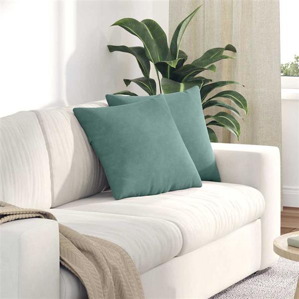 Grote foto vidaxl sofa kussens 2 stuks zeegroen 45 x 45 cm cordstof huis en inrichting woningdecoratie