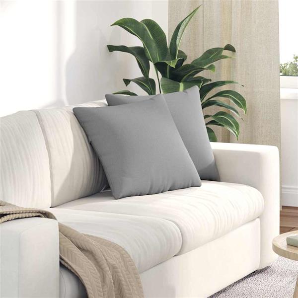 Grote foto vidaxl sofa kussens 2 stuks grijs 45 x 45 cm stof huis en inrichting woningdecoratie
