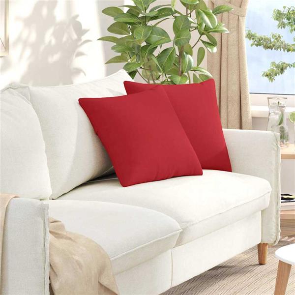 Grote foto vidaxl sofa kussens 2 stuks rood 45 x 45 cm stof huis en inrichting woningdecoratie