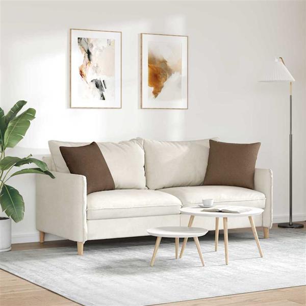 Grote foto vidaxl sofa kussens 2 stuks bruin 45 x 45 cm stof huis en inrichting woningdecoratie