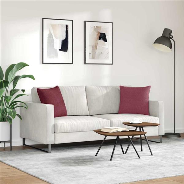 Grote foto vidaxl sofa kussens 2 stuks wijnrood 45 x 45 cm stof huis en inrichting woningdecoratie