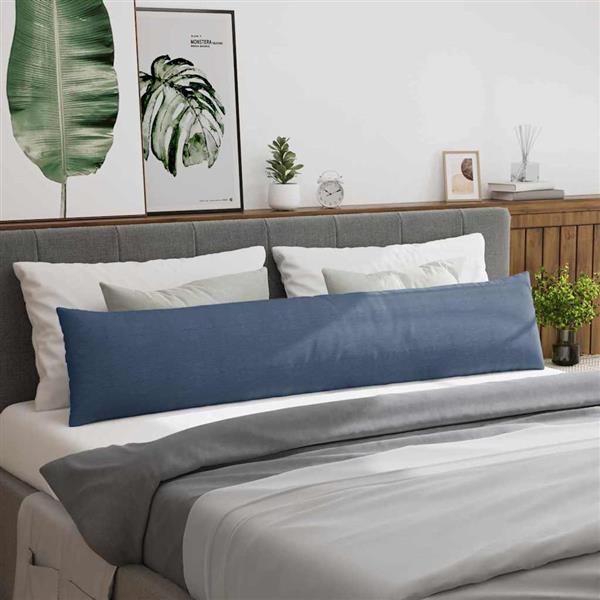 Grote foto vidaxl sofa kussens 2 stuks blauw 200 x 40 cm cordstof huis en inrichting woningdecoratie