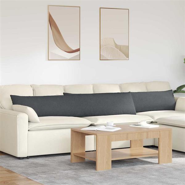 Grote foto vidaxl sofa kussens 2 stuks donkergrijs 200 x 40 cm cordstof huis en inrichting woningdecoratie