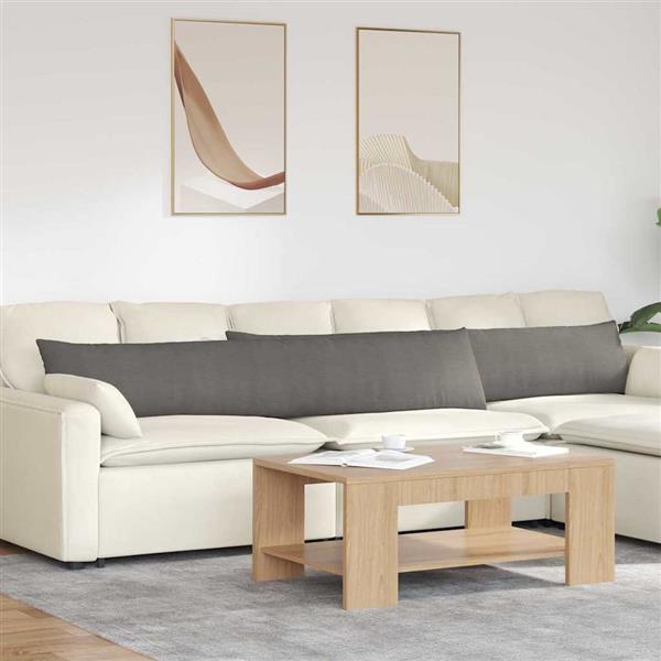 Grote foto vidaxl sofa kussens 2 stuks lichtgrijs 200 x 40 cm cordstof huis en inrichting woningdecoratie
