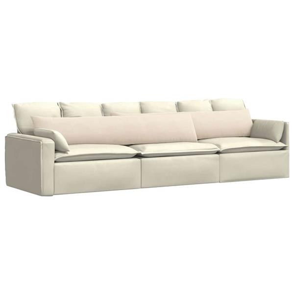 Grote foto vidaxl sofa kussens 2 stuks beige 200 x 40 cm stof huis en inrichting woningdecoratie