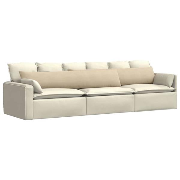 Grote foto vidaxl sofa kussens 2 stuks cr me 200 x 40 cm stof huis en inrichting woningdecoratie