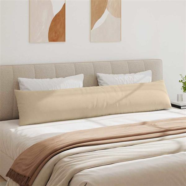 Grote foto vidaxl sofa kussens 2 stuks cr me 200 x 40 cm stof huis en inrichting woningdecoratie