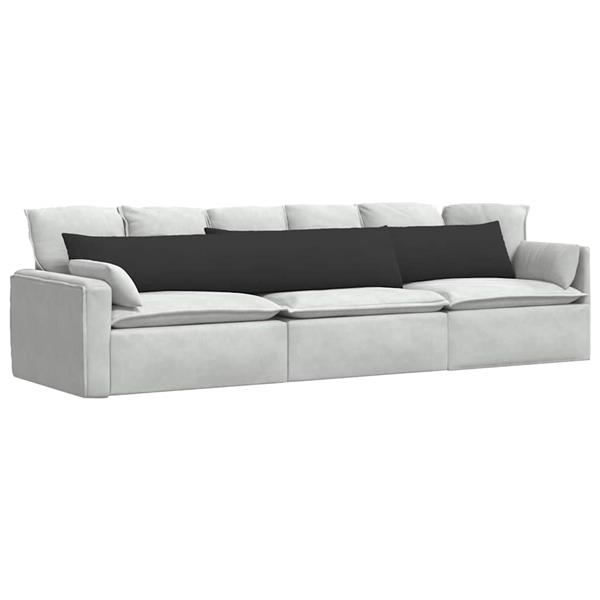 Grote foto vidaxl sofa kussens 2 stuks zwart 200 x 40 cm stof huis en inrichting woningdecoratie