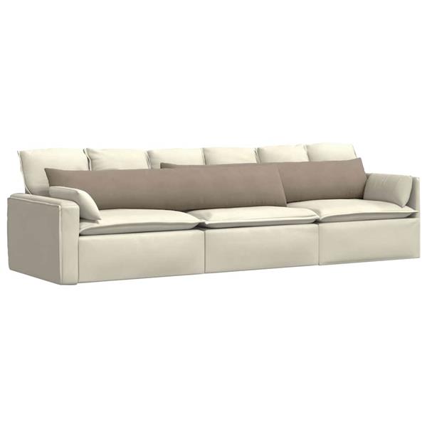 Grote foto vidaxl sofa kussens 2 stuks taupe 200 x 40 cm stof huis en inrichting woningdecoratie