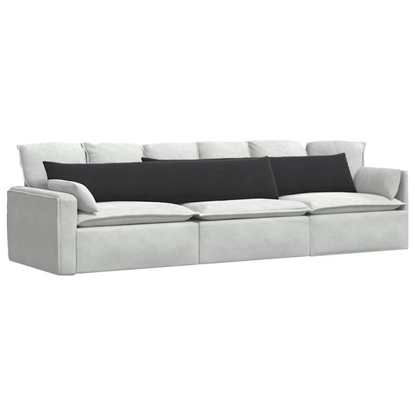 Grote foto vidaxl sofa kussens 2 stuks zwart 200 x 40 cm cordstof huis en inrichting woningdecoratie