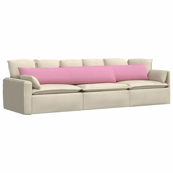 Grote foto vidaxl sofa kussens 2 stuks roze 200 x 40 cm stof huis en inrichting woningdecoratie