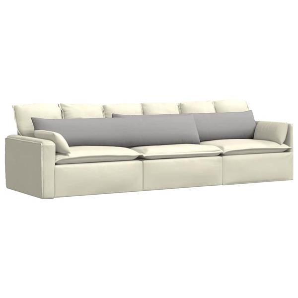 Grote foto vidaxl sofa kussens 2 stuks grijs 200 x 40 cm stof huis en inrichting woningdecoratie
