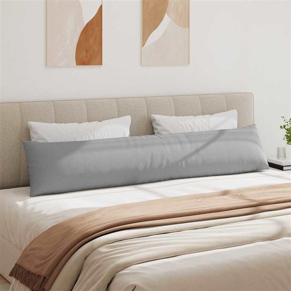 Grote foto vidaxl sofa kussens 2 stuks grijs 200 x 40 cm stof huis en inrichting woningdecoratie