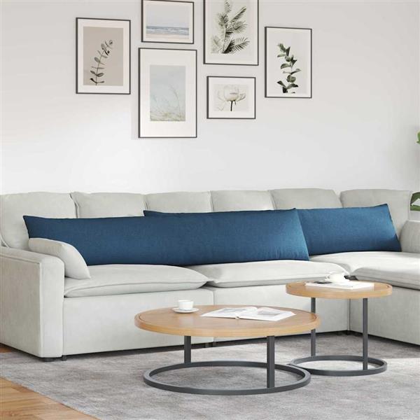 Grote foto vidaxl sofa kussens 2 stuks blauw 200 x 40 cm stof huis en inrichting woningdecoratie