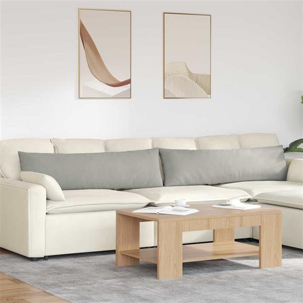 Grote foto vidaxl sofa kussens 2 stuks lichtgrijs 145 x 40 cm stof huis en inrichting woningdecoratie