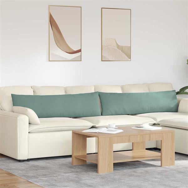 Grote foto vidaxl sofa kussens 2 stuks zeegroen 145 x 40 cm cordstof huis en inrichting woningdecoratie