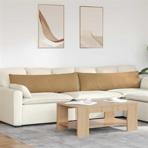 Grote foto vidaxl sofa kussens 2 stuks bruin 145 x 40 cm cordstof huis en inrichting woningdecoratie