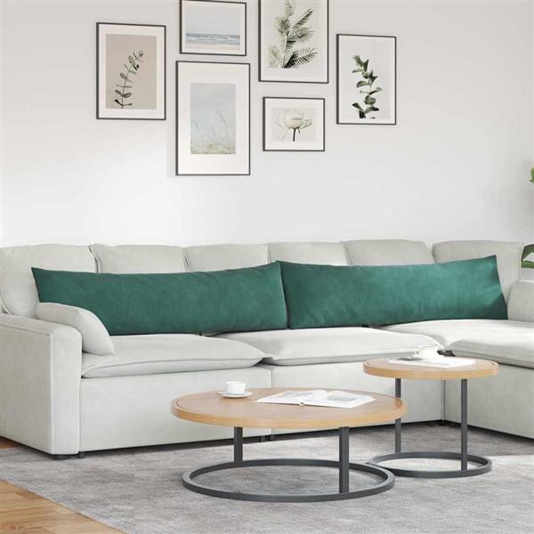 Grote foto vidaxl sofa kussens 2 stuks donkergroen 145 x 40 cm cordstof huis en inrichting woningdecoratie