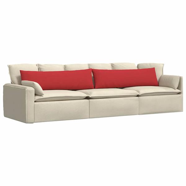 Grote foto vidaxl sofa kussens 2 stuks rood 145 x 40 cm stof huis en inrichting woningdecoratie