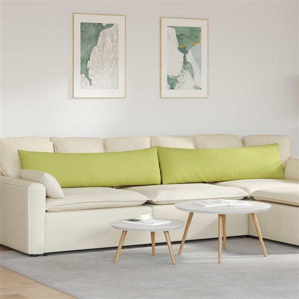 Grote foto vidaxl sofa kussens 2 stuks lichtgroen 145 x 40 cm stof huis en inrichting woningdecoratie