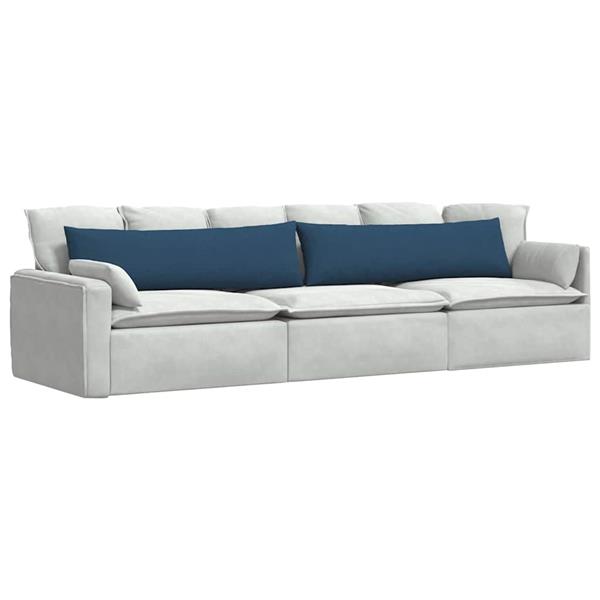 Grote foto vidaxl sofa kussens 2 stuks blauw 145 x 40 cm stof huis en inrichting woningdecoratie