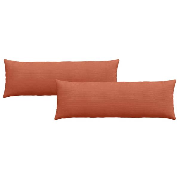 Grote foto vidaxl sofa kussens 2 stuks rood oranje 120 x 40 cm cordstof huis en inrichting woningdecoratie