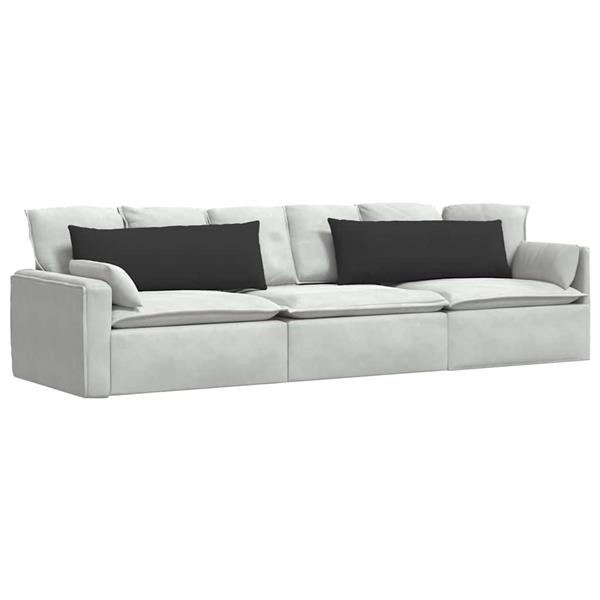 Grote foto vidaxl sofa kussens 2 stuks zwart 120 x 40 cm stof huis en inrichting woningdecoratie