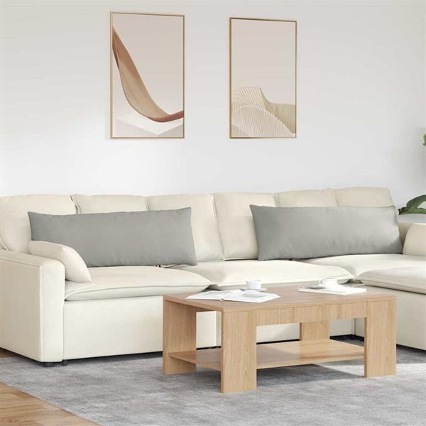 Grote foto vidaxl sofa kussens 2 stuks lichtgrijs 120 x 40 cm stof huis en inrichting woningdecoratie
