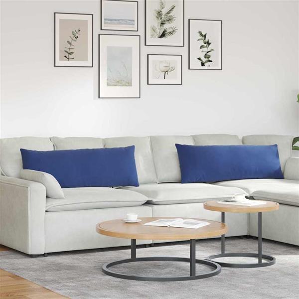Grote foto vidaxl sofa kussens 2 stuks politieblauw 120 x 40 cm cordstof huis en inrichting woningdecoratie