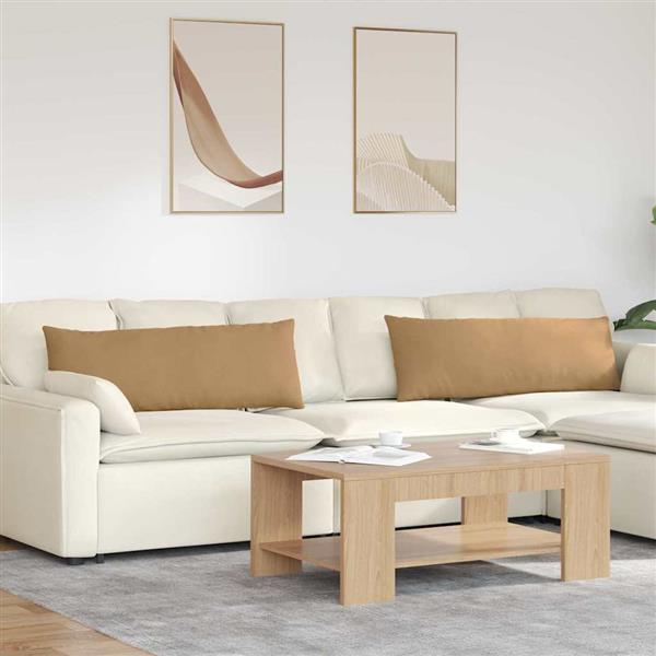 Grote foto vidaxl sofa kussens 2 stuks bruin 120 x 40 cm cordstof huis en inrichting woningdecoratie