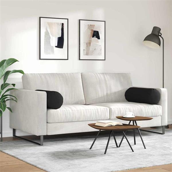 Grote foto vidaxl bolster kussens 2 stuks zwart 25 x 70 cm microvezel stof huis en inrichting woningdecoratie