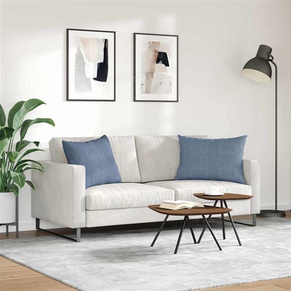 Grote foto vidaxl sofa kussens 2 stuks blauw 70 x 50 cm cordstof huis en inrichting woningdecoratie