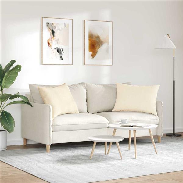 Grote foto vidaxl sofa kussens 2 stuks cr me 70 x 50 cm cordstof huis en inrichting woningdecoratie