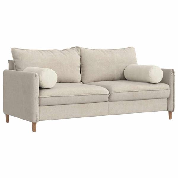 Grote foto vidaxl bolster kussens 2 stuks cr me 25 x 70 cm cordstof huis en inrichting woningdecoratie