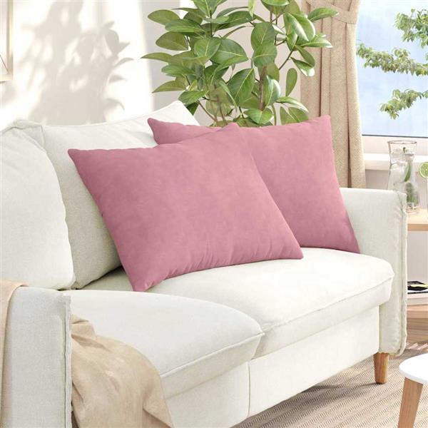 Grote foto vidaxl sofa kussens 2 stuks roze 70 x 50 cm cordstof huis en inrichting woningdecoratie
