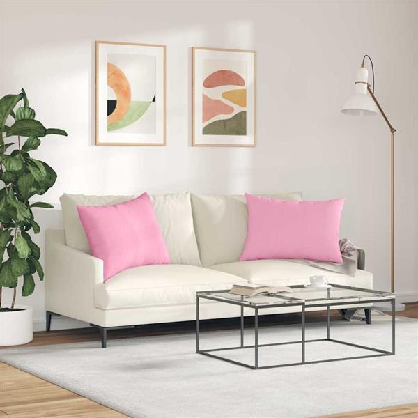 Grote foto vidaxl sofa kussens 2 stuks roze 70 x 50 cm stof huis en inrichting woningdecoratie