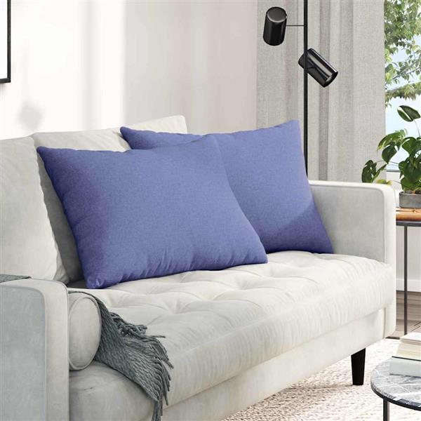Grote foto vidaxl sofa kussens 2 stuks blauw 70 x 50 cm stof huis en inrichting woningdecoratie