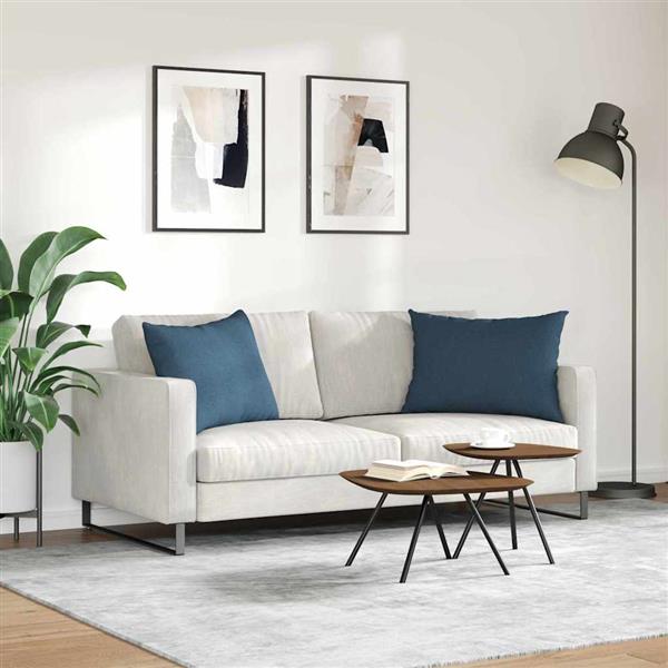 Grote foto vidaxl sofa kussens 2 stuks blauw 70 x 50 cm stof huis en inrichting woningdecoratie